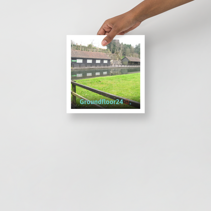 Lakeside Serenity Poster with Groundfloor24 with House Logo