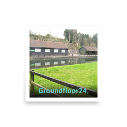 Lakeside Serenity Poster with Groundfloor24 without House Logo