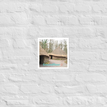 Village Charm Poster with Groundfloor with House Logo