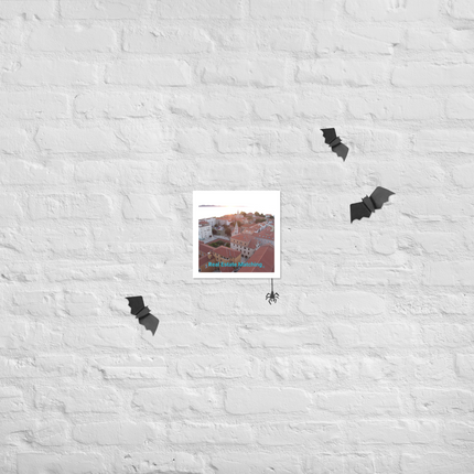 Roof Sunset View Poster with realestatematching without key Logo