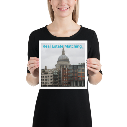 St. Paul's Cathedral Poster with Real Estate Matching Logo