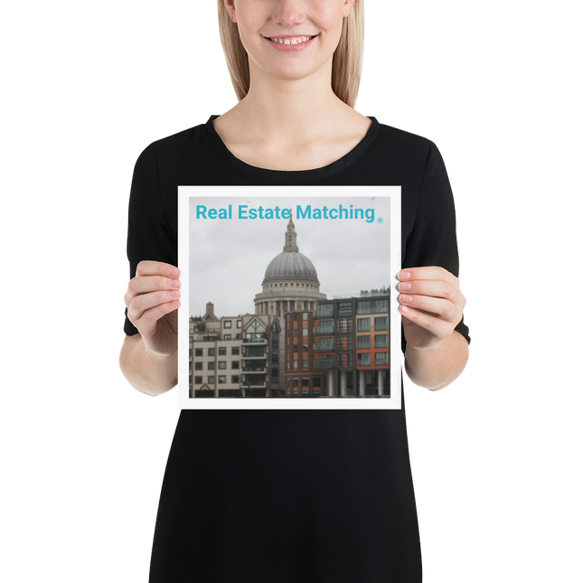 St. Paul's Cathedral Poster with Real Estate Matching Logo