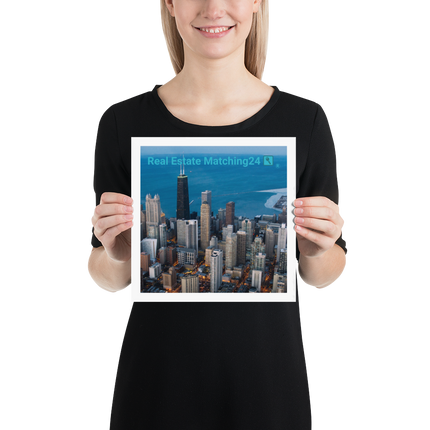 Beutiful Sinari Poster with Real Estate Matching24 Logo