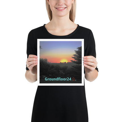 Beutiful Sunset Sinari Poster with Groundfloor24 with House Logo