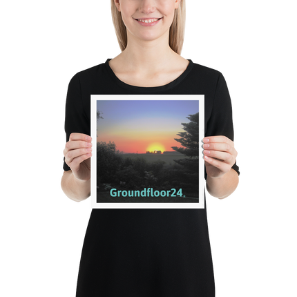 Beutiful Sunset Sinari Poster with Groundfloor24 without House Logo