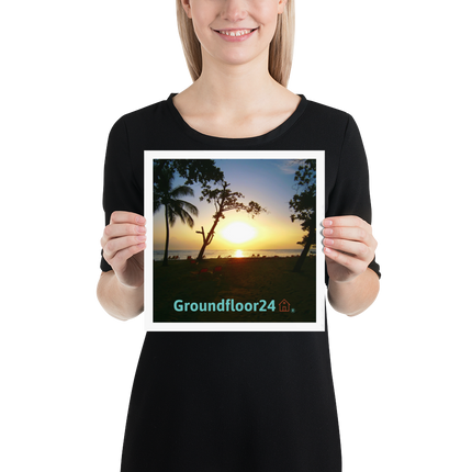 Beutiful Sea View Poster with Groundfloor24 with House Logo