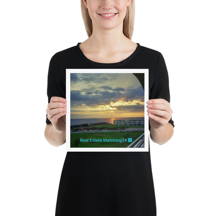 Natural View Poster with realestatematching24 with key Logo