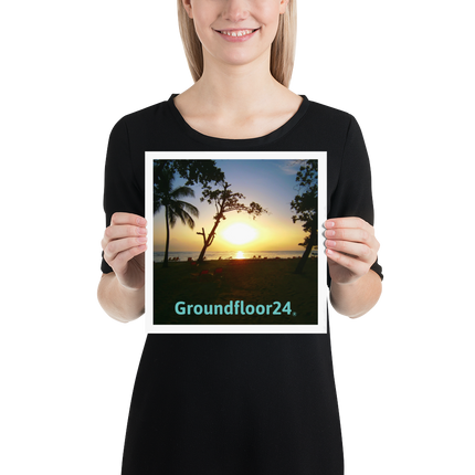 Beutiful Sea View Poster with Groundfloor24 without House Logo