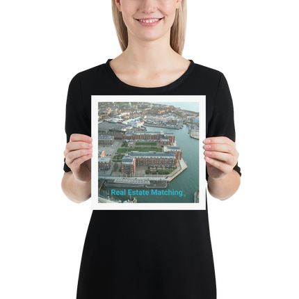 Nice City Poster with realestatematching without key Logo