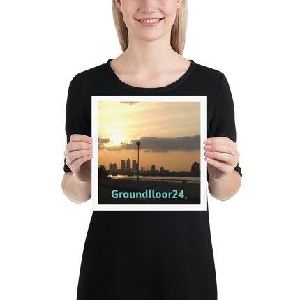 Majestic Sunset Poster with Groundfloor24 without House Logo