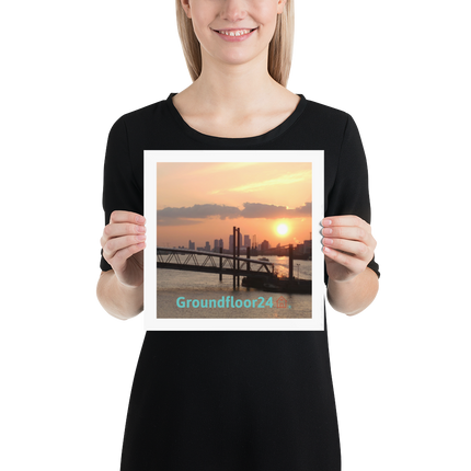 Evening Glow Poster with Groundfloor24 with House Logo