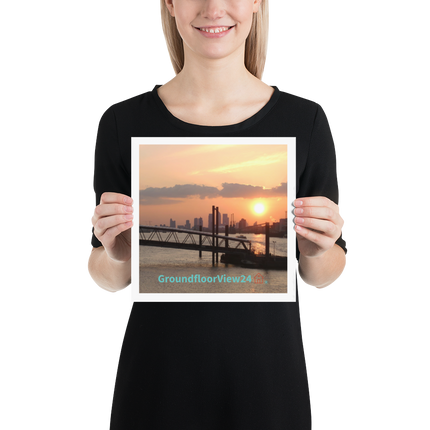 Evening Glow Poster with GroundfloorView24 with House Logo