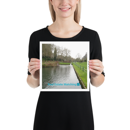 Lakeside Beauty Poster with realestatematching with key Logo