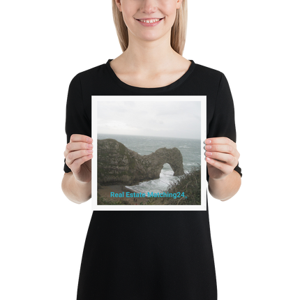 Coastal Escape Poster with realestatematching24 without key Logo