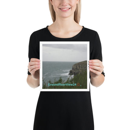 Seaside Serenity Poster with groundfloorview24 with House Logo