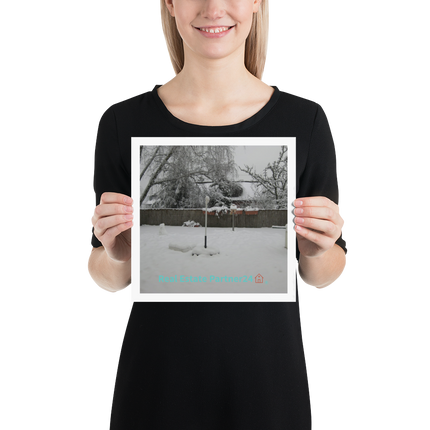 Winter Wonderland Poster with realestatepartner24 with house Logo