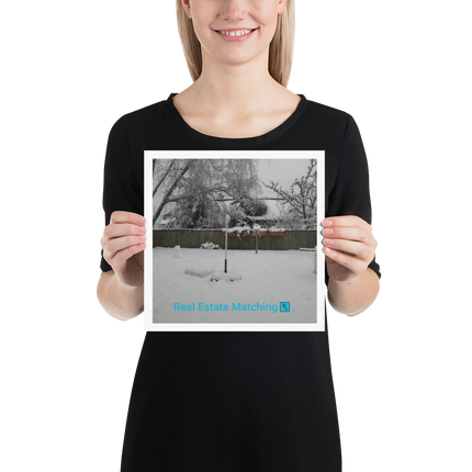 Winter Wonderland Poster with realestatematching with key Logo