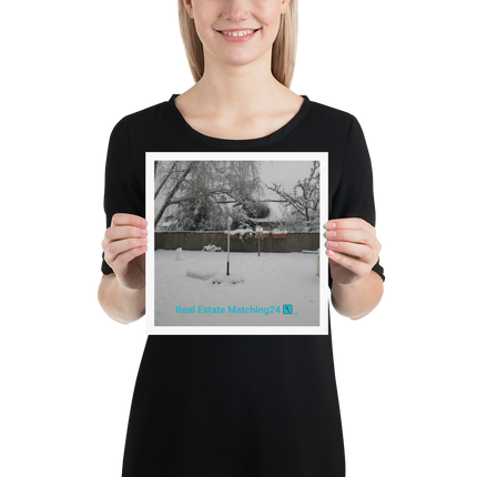 Winter Wonderland Poster with realestatematching24 with key Logo