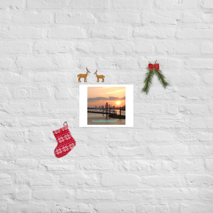 Evening Glow Poster with realestatematching with key Logo