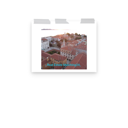 Roof Sunset View Poster with realestatematching24 without key Logo