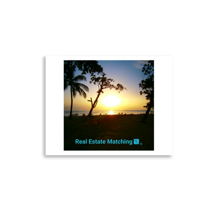 Beutiful Sea View Poster with realestatematching with key Logo