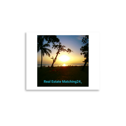 Beutiful Sea View Poster with realestatematching24 without key Logo