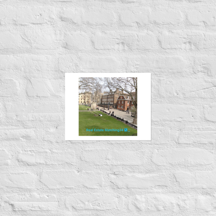 Beutiful Park Poster with realestatematching24 with key Logo