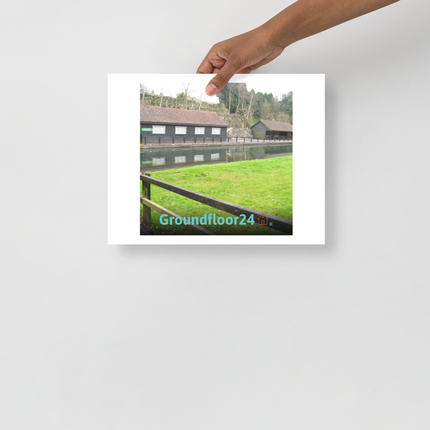 Lakeside Serenity Poster with Groundfloor24 with House Logo