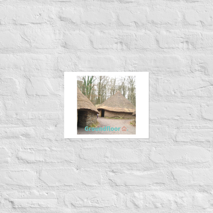 Village Charm Poster with Groundfloor with House Logo