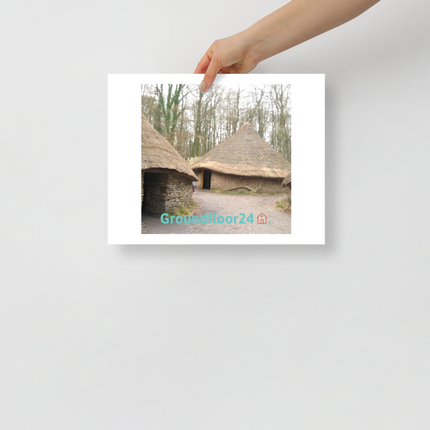 Village Charm Poster with Groundfloor24 with House Logo