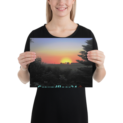 Beutiful Sunset Sinari Poster with Groundfloor24 with House Logo