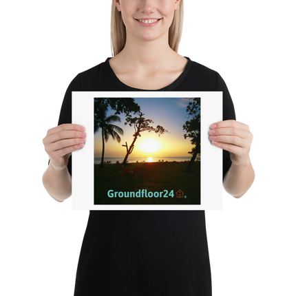 Beutiful Sea View Poster with Groundfloor24 with House Logo