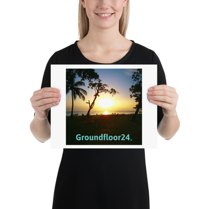 Beutiful Sea View Poster with Groundfloor24 without House Logo