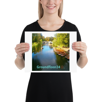 Beautiful Nature Poster with Groundfloor24 with House Logo