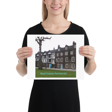 Beutiful Palace Poster with realestatepartner24 with house Logo