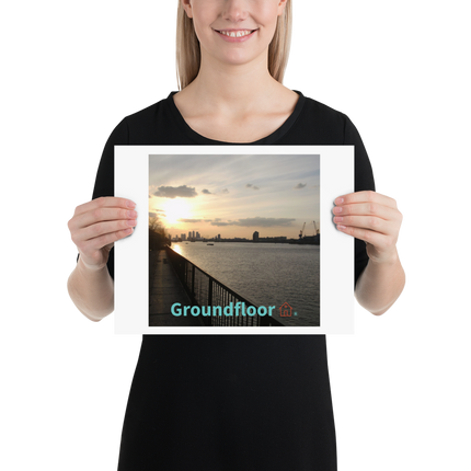 Awesome River View Poster with Groundfloor with House Logo