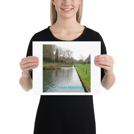 Lakeside Beauty Poster with realestatematching without key Logo