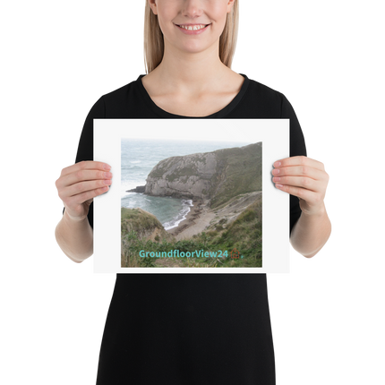 Sea & Hills Poster with groundfloorview24 with House Logo