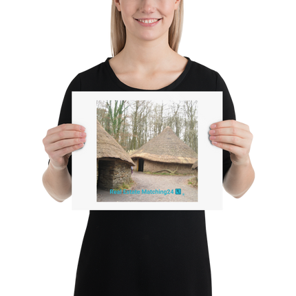 Village Charm Poster with realestatematching24 with key Logo
