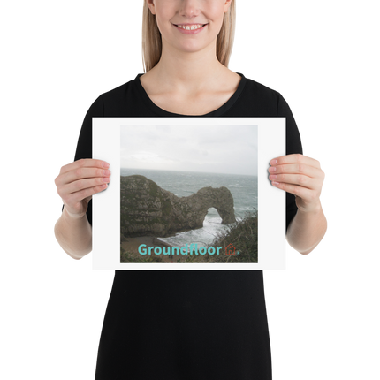 Coastal Escape Poster with Groundfloor with House Logo