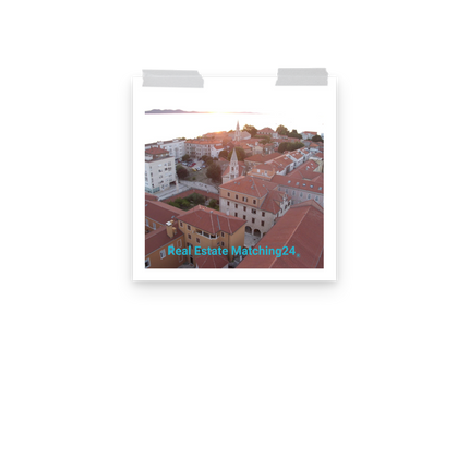 Roof Sunset View Poster with realestatematching24 without key Logo