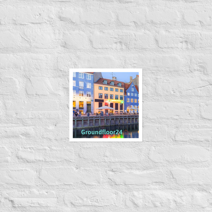 Nyhavn Poster with Groundfloor24 Logo
