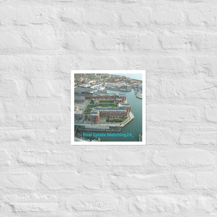 Nice City Poster with realestatematching24 without key Logo
