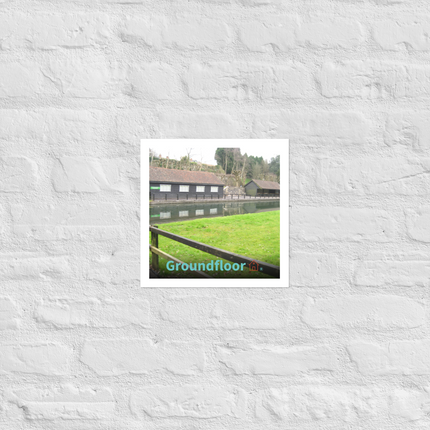Lakeside Serenity Poster with Groundfloor with House Logo