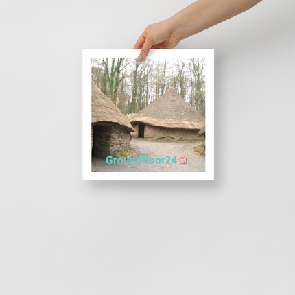 Village Charm Poster with Groundfloor24 with House Logo