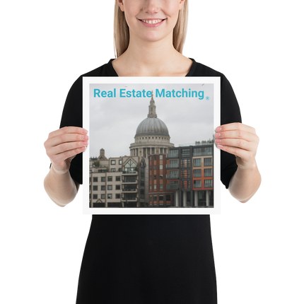 St. Paul's Cathedral Poster with Real Estate Matching Logo