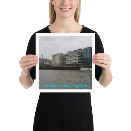 Beautiful Place Poster with Real Estate Matching24 Logo
