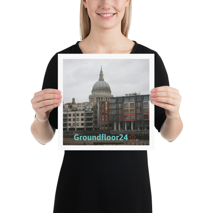 St. Paul's Cathedral Poster with Groundfloor24 Logo
