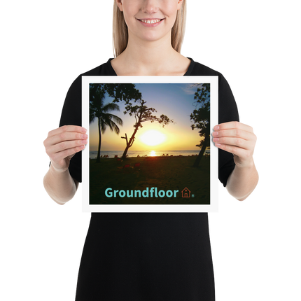 Beutiful Sea View Poster with Groundfloor with House Logo