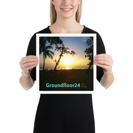 Beutiful Sea View Poster with Groundfloor24 without House Logo